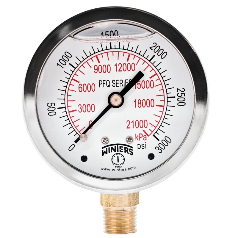 Manómetro 0-400 psi 4 1/4 npt abajo presión glicerina/agua 67/33